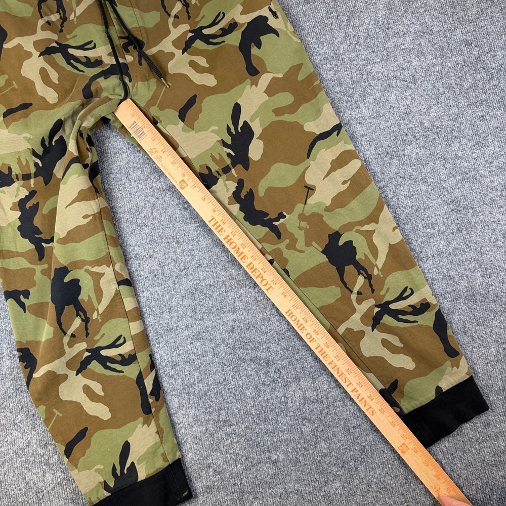 Polo Ralph Lauren Sweatpants Joggers Mens 2XL Green Brown Camo Big Pony Fleece - Picture 10 of 11